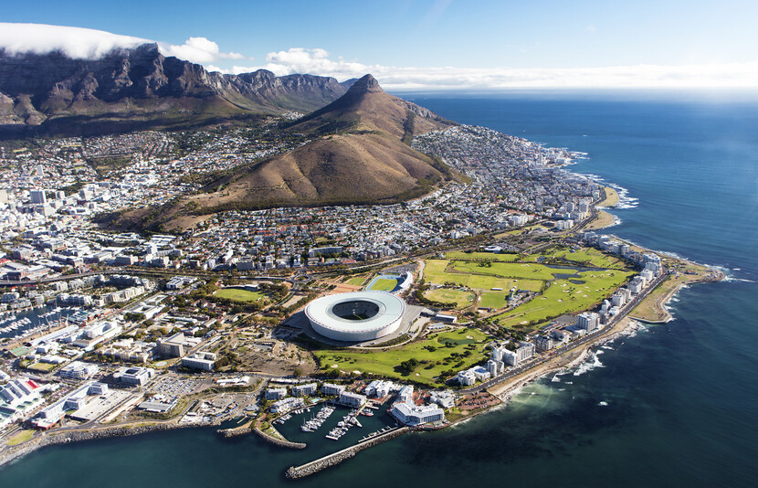 Aerial view of Cape Town